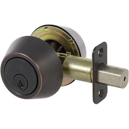 Classic Accessories Door Knobs, Double Cylinder Deadbolt Grade 3, Edged Bronze VE266747
